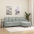 Trivietė Sofa Su Pakoja, Šviesiai Pilka, 180cm Aksomas