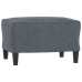 Trivietė Sofa Su Pakoja, Tamsiai Pilkos Spalvos, 180cm Aksomas