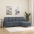 Trivietė Sofa Su Pakoja, Tamsiai Pilkos Spalvos, 180cm Aksomas