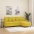 Trivietė Sofa Su Pakoja, Geltonos Spalvos, 180cm Aksomas