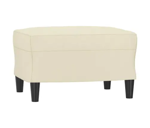 Trivietė Sofa Su Pakoja, Kreminės Spalvos, 180cm Dirbtinė Oda