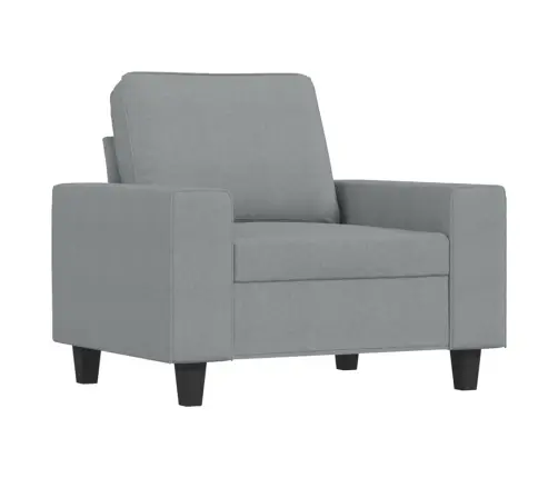 Atpūtas Krēsls Ar Kājsoliņu, 60 Cm, Gaiši Pelēks Audums Vidaxl