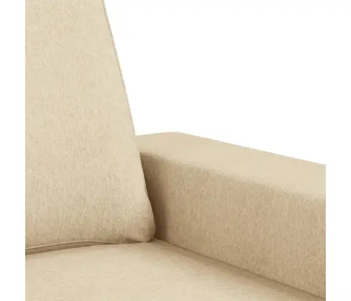 Atpūtas Krēsls Ar Kājsoliņu, 60 Cm, Krēmkrāsas Audums Vidaxl