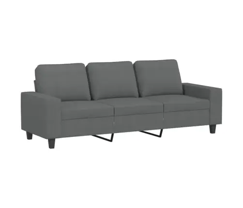 Trīsvietīgs Dīvāns Ar Kājsoliņu, 180 Cm, Tumši Pelēks Audums Vidaxl