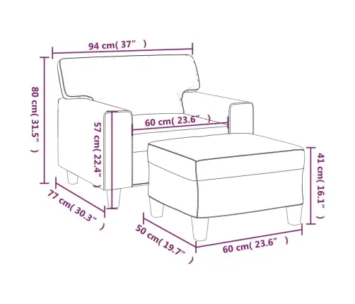 Krėslas Su Pakoja, Raudonojo Vyno Spalvos, 60cm Dirbtinė Oda