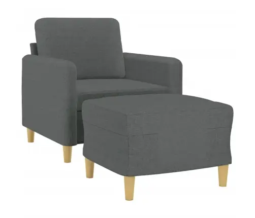 Atpūtas Krēsls Ar Kājsoliņu, 60 Cm, Tumši Pelēks Audums Vidaxl Atpūtas Krēsls Ar Kājsoliņu, 60 Cm, Tumši Pelēks Audums Vidaxl