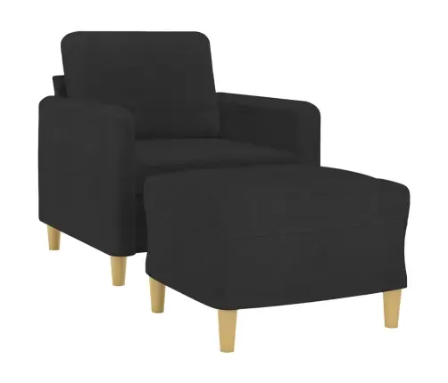 Atpūtas Krēsls Ar Kājsoliņu, 60 Cm, Melns Audums Vidaxl