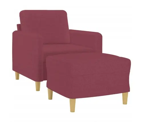 Atpūtas Krēsls Ar Kājsoliņu, 60 Cm, Vīnsarkans Audums Vidaxl