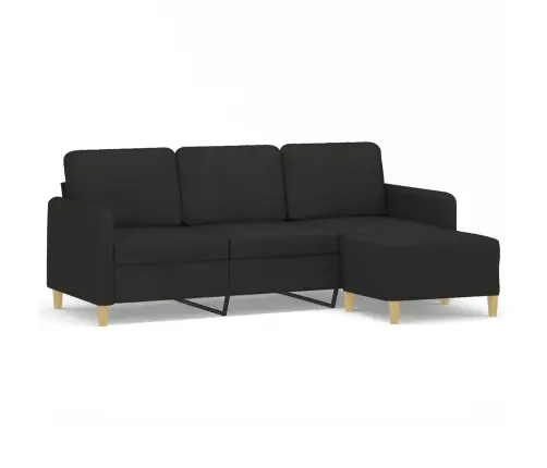 3-Kohaline Diivan Jalapingiga, Must, 180 cm Kangas