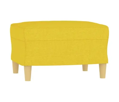 Trivietė Sofa Su Pakoja, Šviesiai Geltona, 180cm Audinys