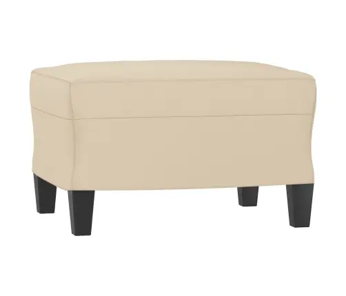 Trīsvietīgs Dīvāns Ar Kājsoliņu, 180 Cm, Krēmkrāsas Audums Vidaxl