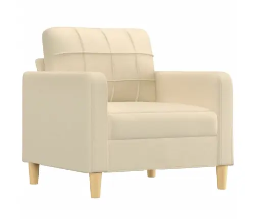 Trīsdaļīgs Dīvānu Komplekts Ar Spilveniem, Krēmkrāsas Audums Vidaxl