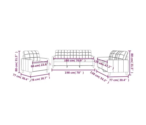 Trīsdaļīgs Dīvānu Komplekts Ar Spilveniem, Krēmkrāsas Audums Vidaxl
