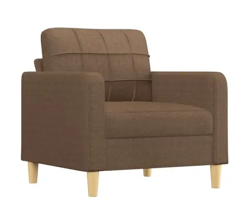 Četrdaļīgs Dīvānu Komplekts Ar Spilveniem, Brūns Audums Vidaxl