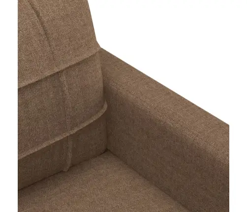 Četrdaļīgs Dīvānu Komplekts Ar Spilveniem, Brūns Audums Vidaxl