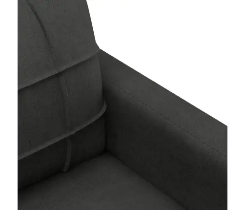 Četrdaļīgs Dīvānu Komplekts Ar Spilveniem, Melns Audums Vidaxl