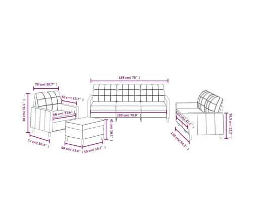 Četrdaļīgs Dīvānu Komplekts Ar Spilveniem, Pelēkbrūns Audums Vidaxl