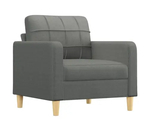 Trīsvietīgs Dīvānu Komplekts Ar Spilveniem, Tumši Pelēks Audums Vidaxl