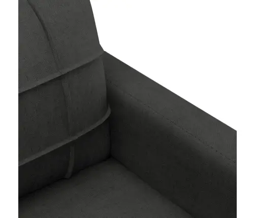 Trīsdaļīgs Dīvānu Komplekts Ar Spilveniem, Melns Audums Vidaxl