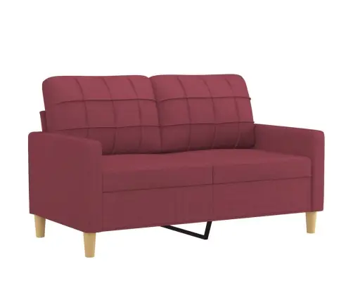Trīsvietīgs Dīvānu Komplekts Ar Spilveniem, Vīnsarkans Audums Vidaxl
