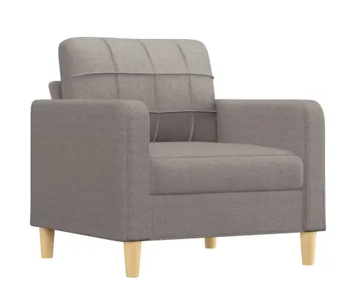 Sofos Komplektas Su Pagalvėmis, 3 Dalių, Taupe, Audinys