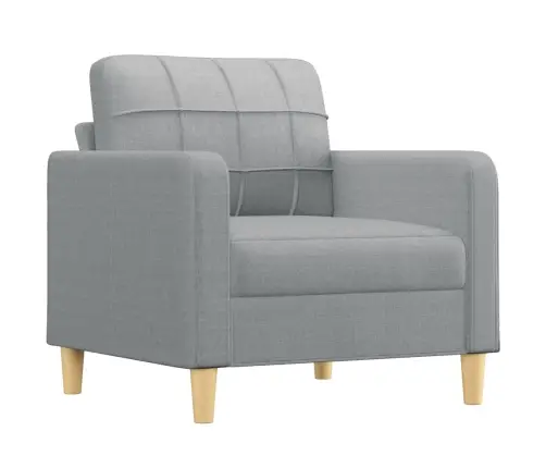 4-Osaline Diivanikomplekt Patjadega, Helehall, Kangas