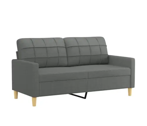 Divdaļīgs Dīvānu Komplekts Ar Spilveniem, Tumši Pelēks Audums Vidaxl