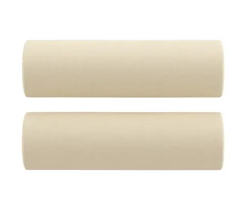 Divdaļīgs Dīvānu Komplekts Ar Spilveniem, Krēmkrāsas Audums Vidaxl