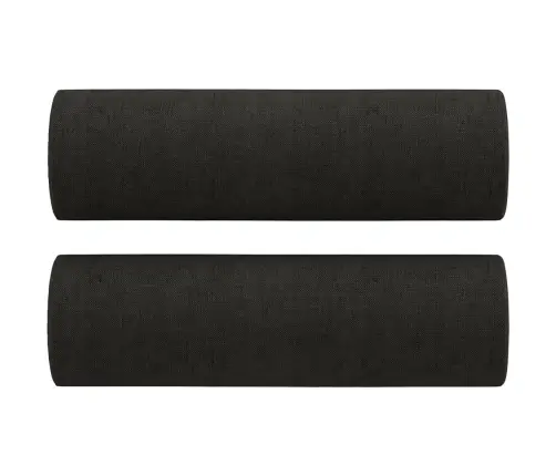 2-Osaline Diivanikomplekt Patjadega, Must, Kangas