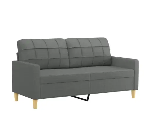 Trīsvietīgs Dīvānu Komplekts Ar Spilveniem, Tumši Pelēks Audums Vidaxl