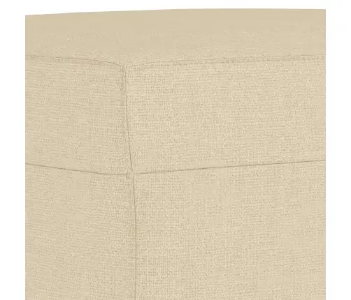 Trīsdaļīgs Dīvānu Komplekts Ar Spilveniem, Krēmkrāsas Audums Vidaxl