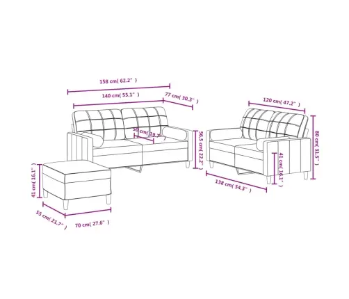 Trīsdaļīgs Dīvānu Komplekts Ar Spilveniem, Melns Audums Vidaxl