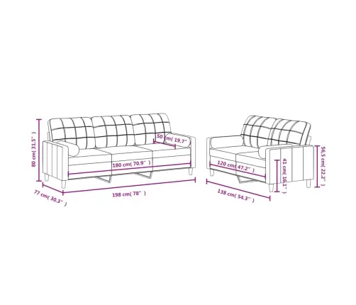 Divdaļīgs Dīvānu Komplekts Ar Spilveniem, Gaiši Pelēks Audums Vidaxl
