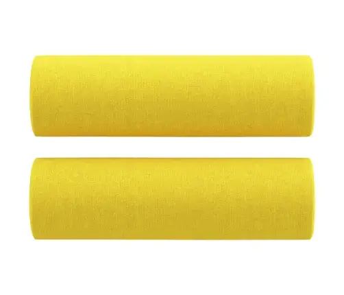 Divdaļīgs Dīvānu Komplekts Ar Spilveniem, Dzeltens Audums Vidaxl