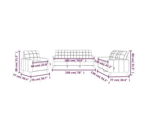 Trīsdaļīgs Dīvānu Komplekts Ar Spilveniem, Pelēka Mākslīgā Āda Vidaxl