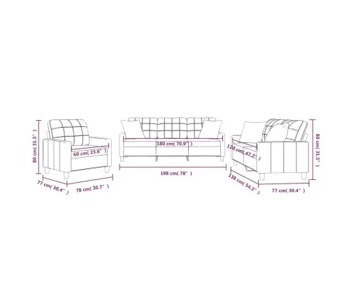 Trīsdaļīgs Dīvānu Komplekts Ar Spilveniem, Pelēka Mākslīgā Āda Vidaxl