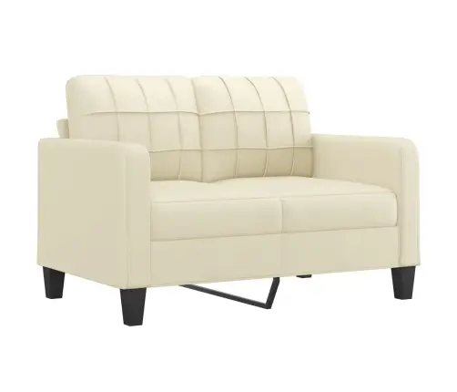 Divdaļīgs Dīvānu Komplekts, Spilveni, Krēmkrāsas Mākslīgā Āda Vidaxl