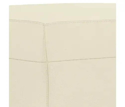 Trīsdaļīgs Dīvānu Komplekts, Spilveni, Krēmkrāsas Mākslīgā Āda Vidaxl