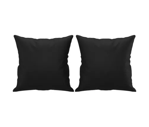 2-Osaline Diivanikomplekt Patjadega, Must, Kunstnahk