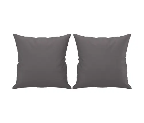 Divdaļīgs Dīvānu Komplekts Ar Spilveniem, Pelēka Mākslīgā Āda Vidaxl