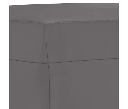 Trīsdaļīgs Dīvānu Komplekts Ar Spilveniem, Pelēka Mākslīgā Āda Vidaxl