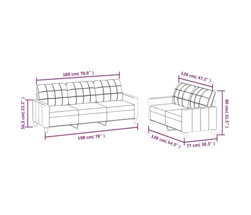 Divdaļīgs Dīvānu Komplekts Ar Spilveniem, Sarkana Mākslīgā Āda Vidaxl