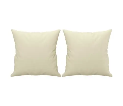 2-Osaline Diivanikomplekt Patjadega, Kreemjas, Kunstnahk