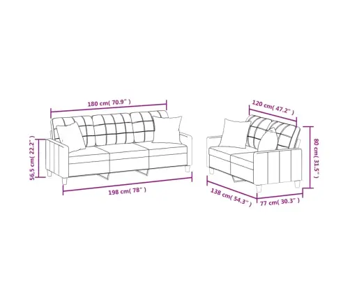 Divdaļīgs Dīvānu Komplekts, Kapučīno Krāsas Mākslīgā Āda Vidaxl
