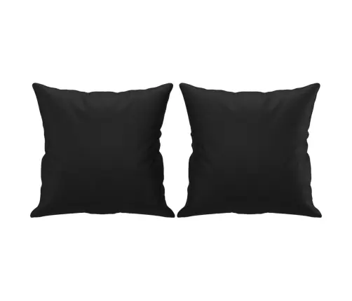 3-Osaline Diivanikomplekt Patjadega, Must, Kunstnahk