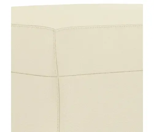 Trīsdaļīgs Dīvānu Komplekts, Spilveni, Krēmkrāsas Mākslīgā Āda Vidaxl