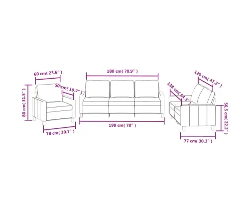 Trīsdaļīgs Dīvānu Komplekts, Kapučīno Krāsas Mākslīgā Āda Vidaxl