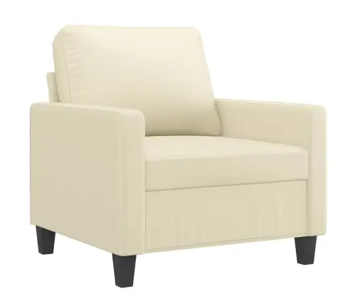 Sofos Komplektas Su Pagalvėmis, 4 Dalių, Kreminis, Dirbtinė Oda