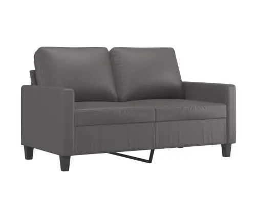 Četrdaļīgs Dīvānu Komplekts Ar Spilveniem, Pelēka Mākslīgā Āda Vidaxl