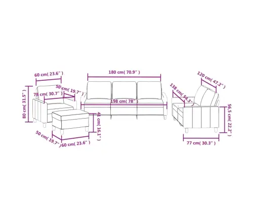 Četrdaļīgs Dīvānu Komplekts Ar Spilveniem, Pelēka Mākslīgā Āda Vidaxl